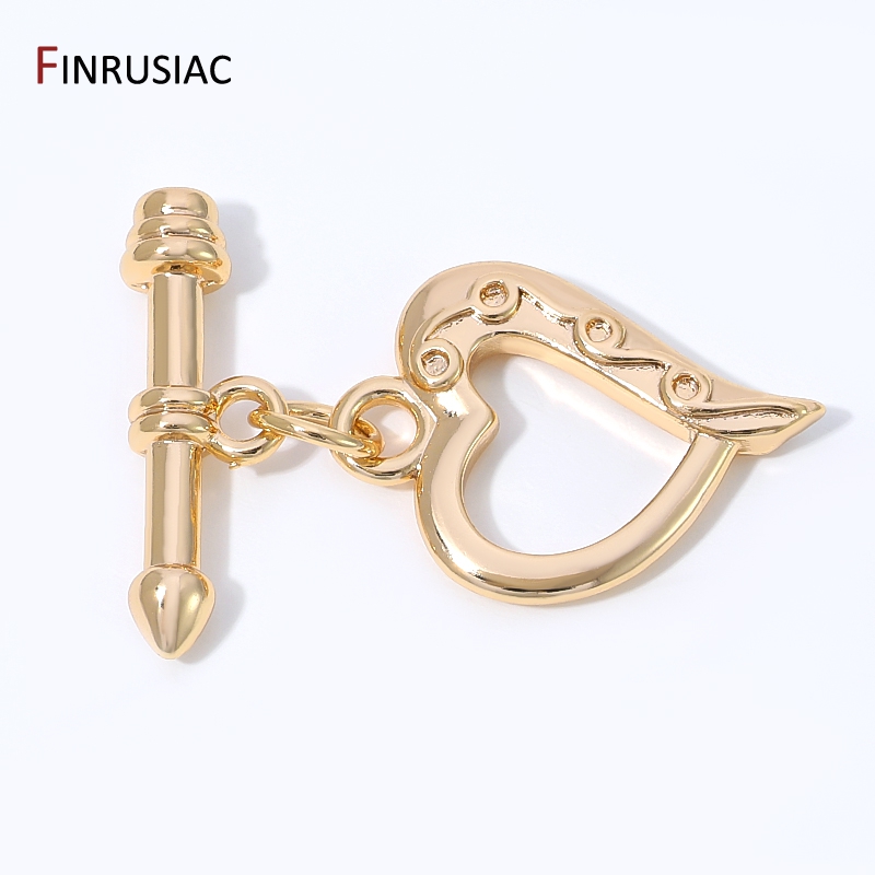 Jewelry Making Items - Kancing Pengunci Bentuk Hati Berlapis Emas