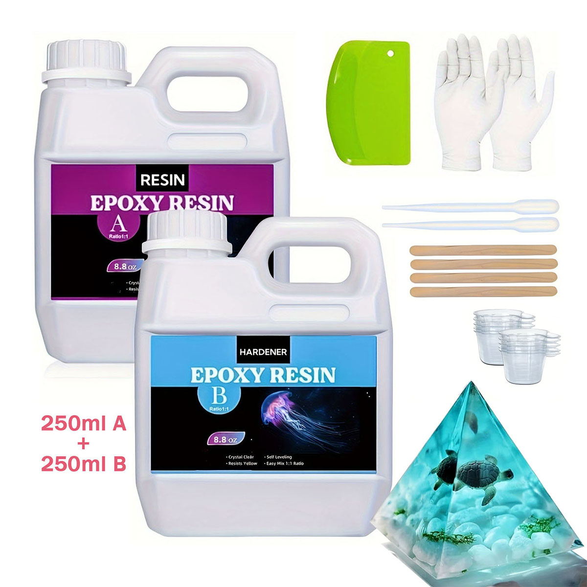 Resin Mold Jewelry - Kit Resin Pengecoran Jernih 125Ml/250Ml, Perlengkapan