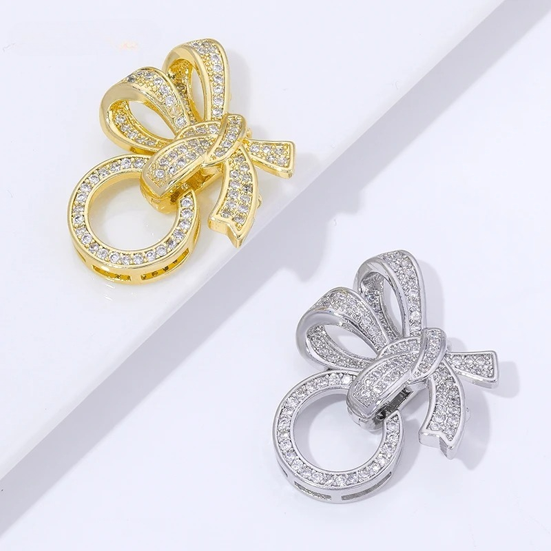 Jewelry Making Items - Konektor Gesper Mutiara Berlapis Emas 18K
