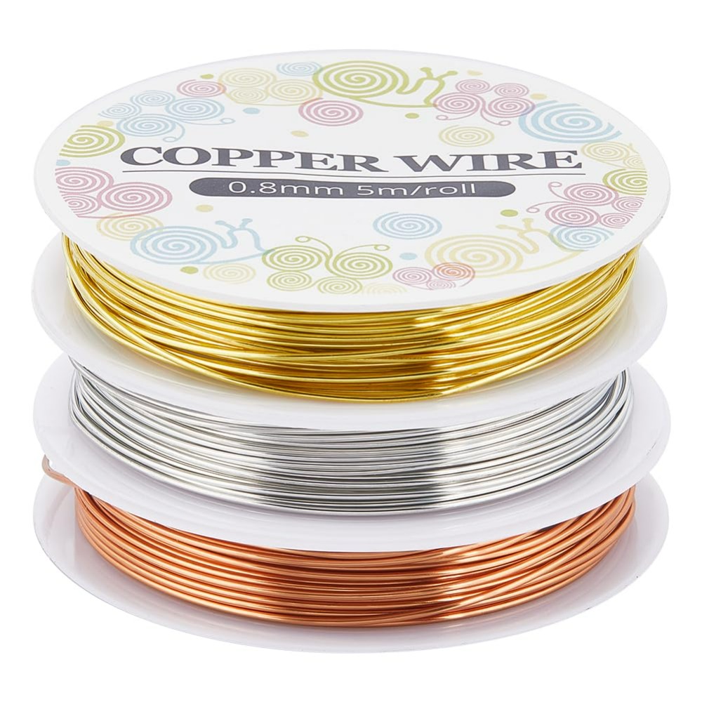 Jewelry Making Gold Wire - 12.8M tembaga kawat perhiasan 0.8mm 20