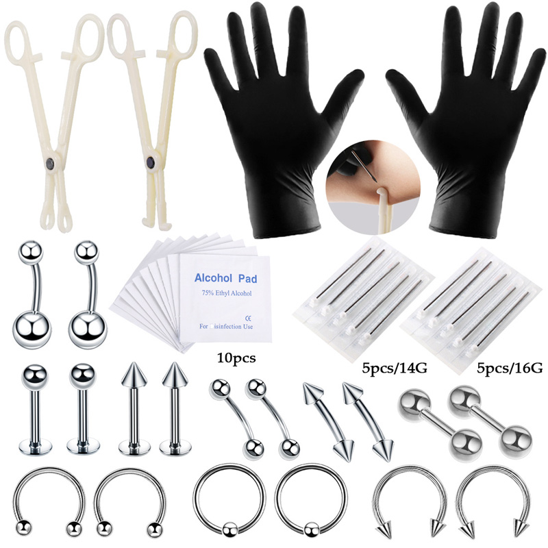 Jewelry Making Needle Nose Pliers - 42 Buah/Set Kit Alat Tindik Tubuh