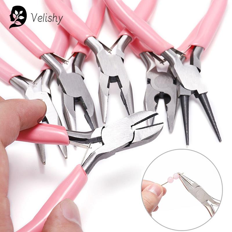 Jewelry Making Needle Nose Pliers - 1 buah tang Mini Diagonal bulat