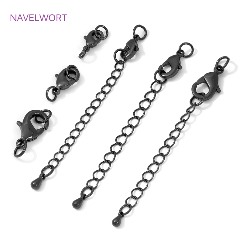 Jewelry Making Items - Warna Hitam Kuningan Lobster Gesper &