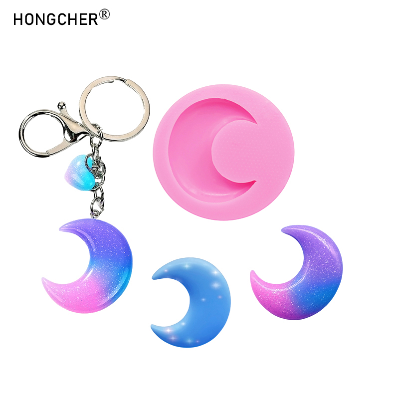 Resin Mold Jewelry - Cetakan Silikon Bentuk Bulan Sabit Cetakan