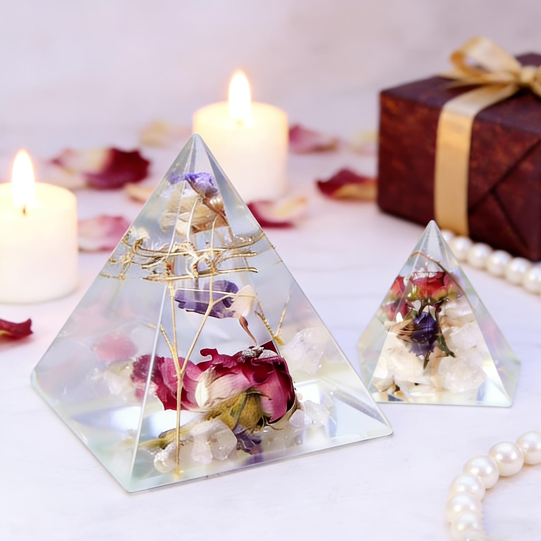 5 Buah - Cetakan Resin Piramid - Resin Mold Jewelry ulasan dan harga