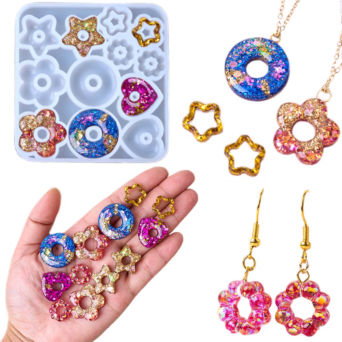 Cetakan Silikon Perhiasan Mult - Resin Mold Jewelry ulasan dan harga