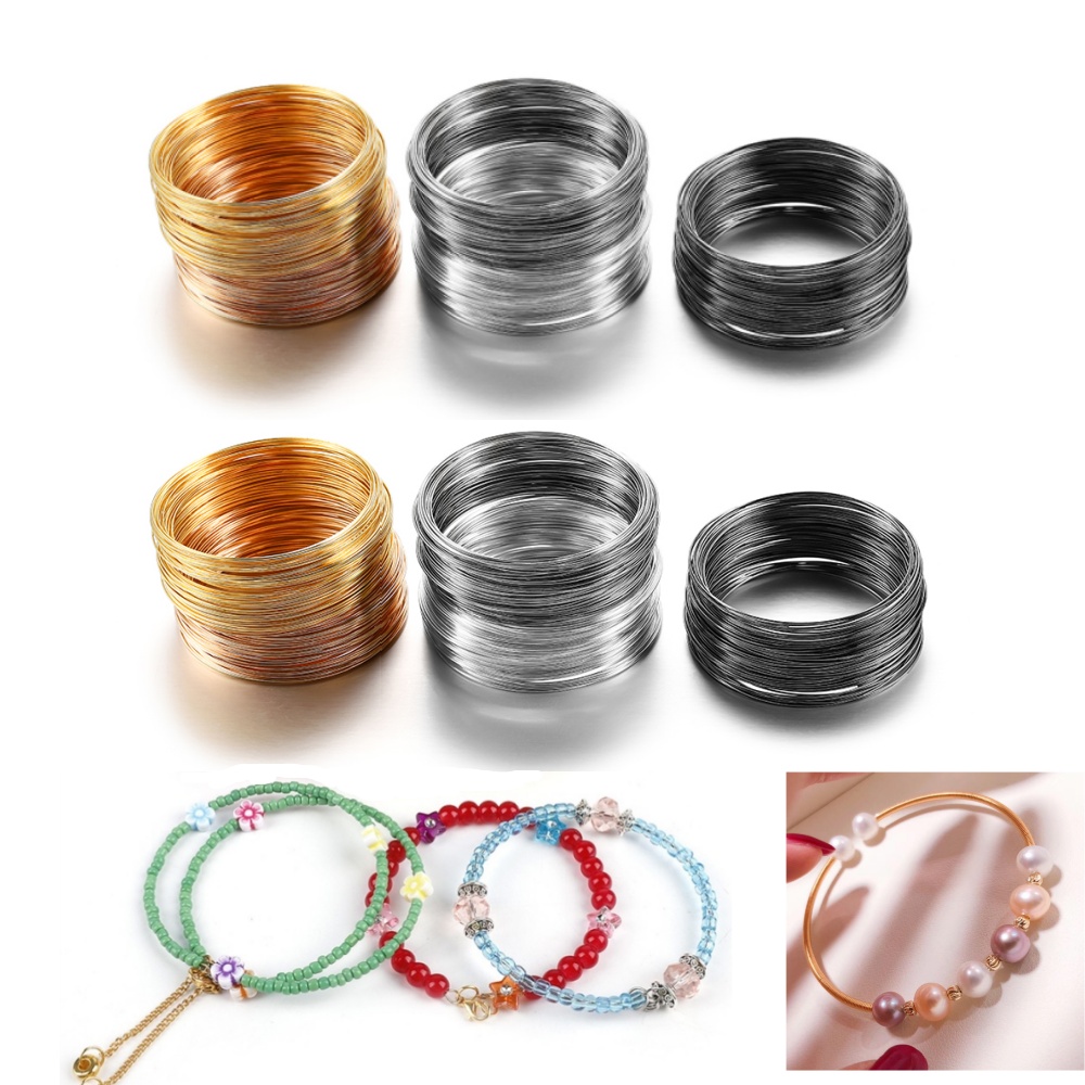 100 Loop/Lot 0.6Mm Perak Emas  - Jewelry Making Gold Wire ulasan dan harga