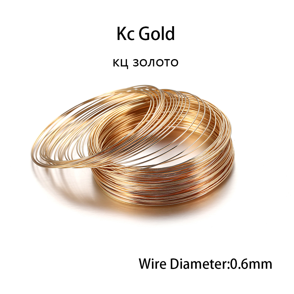 100 Loop/Lot 0.6Mm Perak Emas  - Jewelry Making Gold Wire ulasan dan harga