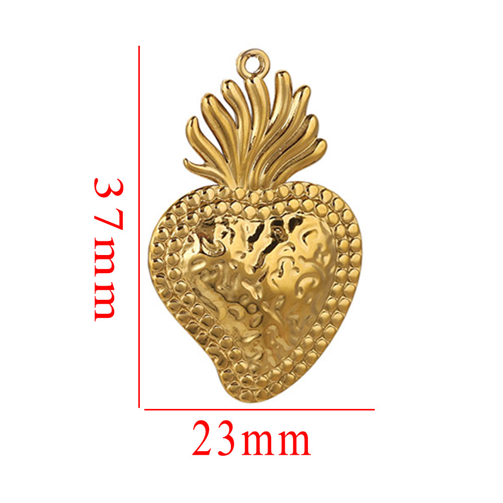 5pcs Konektor Liontin Hati Mat - Jewelry Making Materials Wholesale ulasan dan harga