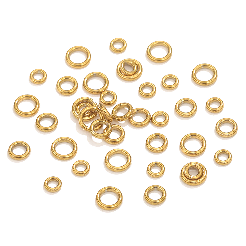 50 Buah Cincin O Baja Tahan Ka - Jewelry Making Gold Wire ulasan dan harga