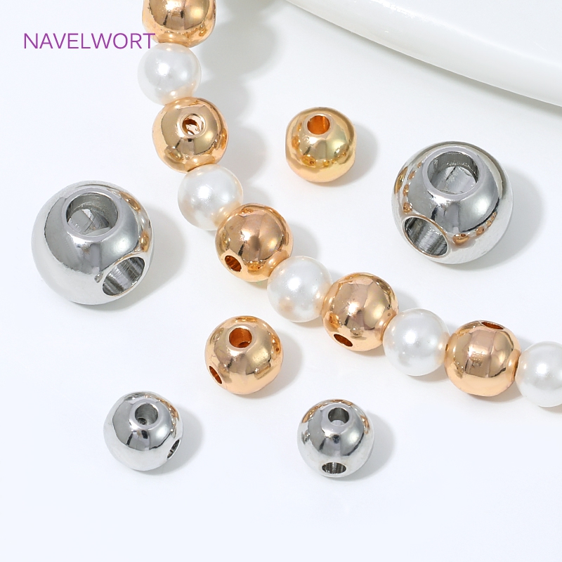 Manik-manik Spacer Bulat 4 Lub - Jewelry Making Items ulasan dan harga