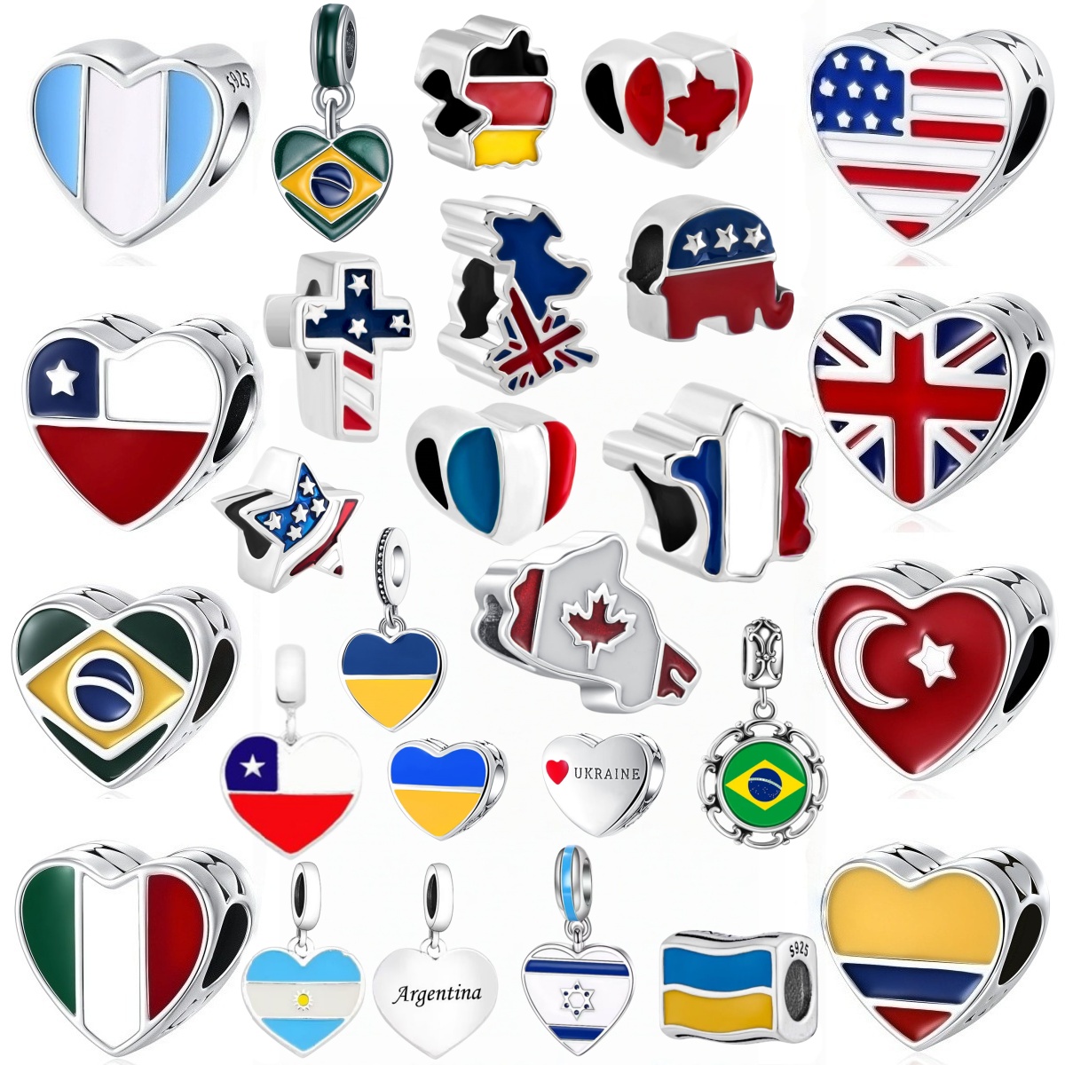 Liontin Hati Bendera Nasional  - Jewelry Making Uk ulasan dan harga
